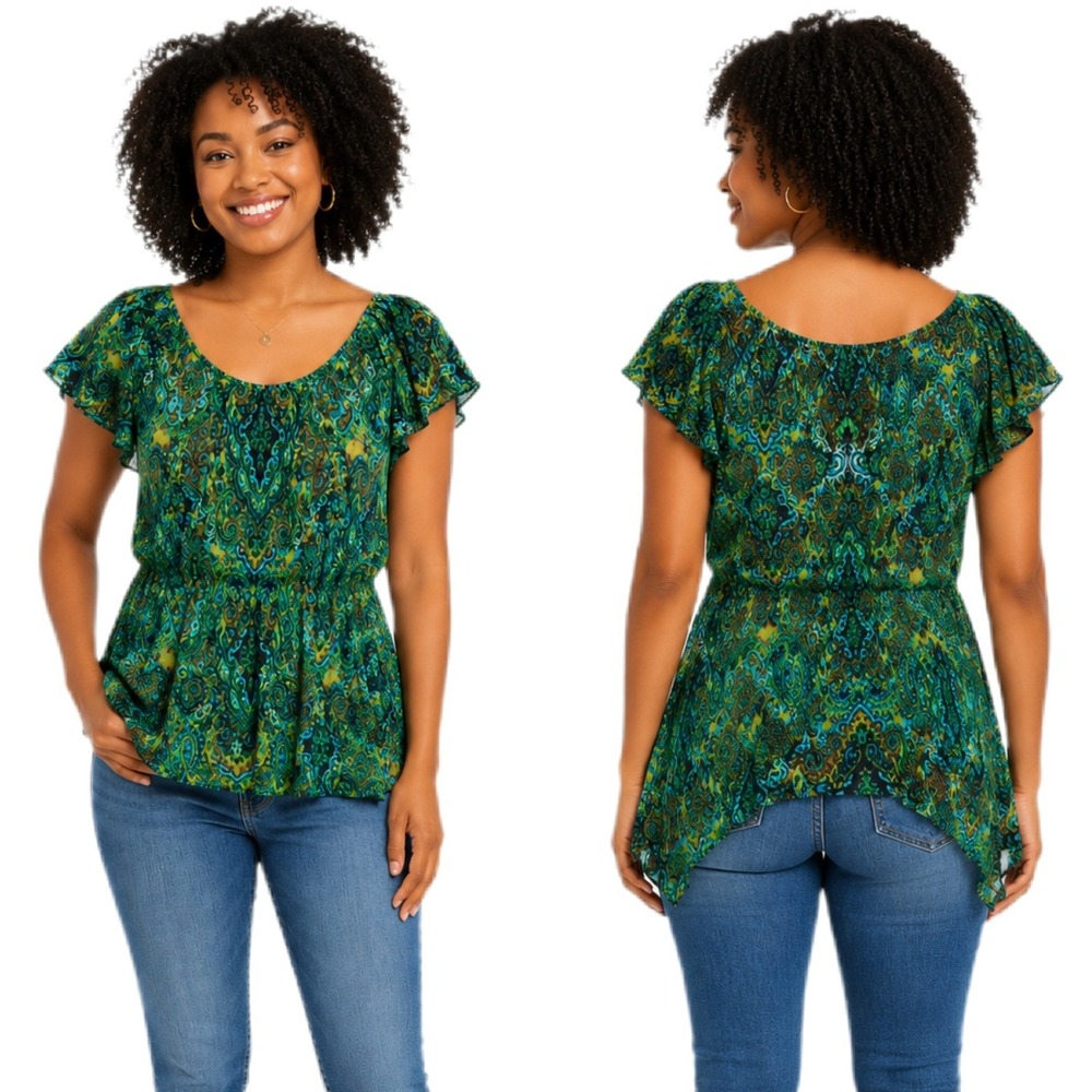 Great Northwest Indigo Blouse SKUW696